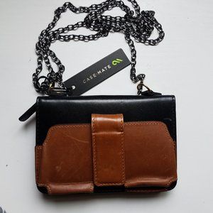 Leather Crossbody Chain Wallet